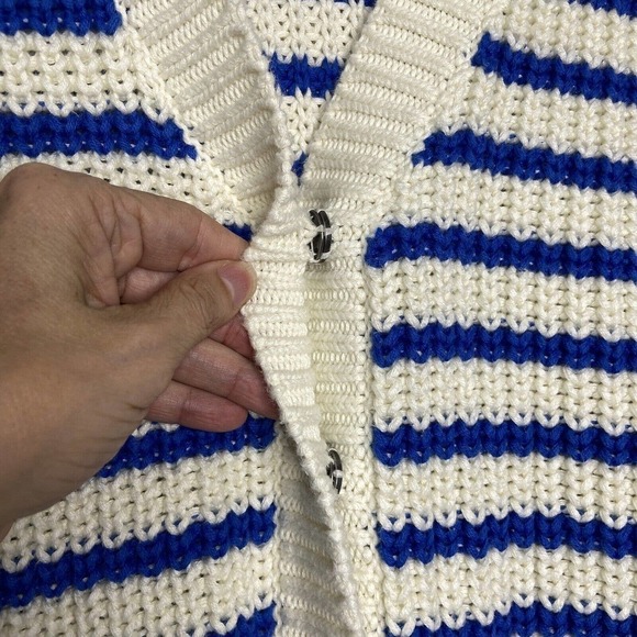 Tommy Hilfiger XS Striped Snap Pocketed Cardigan - Picture 6 of 8